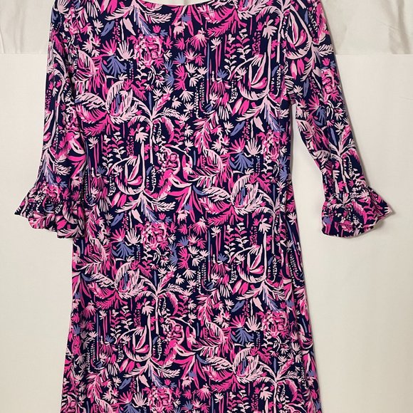 Lilly Pulitzer, 3/4 sleeve, floral print dress, size M - Picture 3 of 3